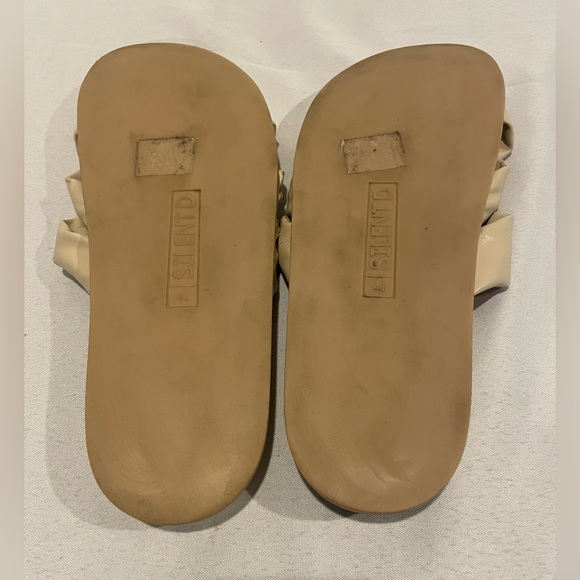 ANTHROPOLOGIE Silent D Helena Beige Cream Leather Sandals Women’s 10-10 1/2 (41) - Picture 3 of 3